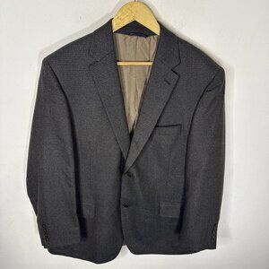 Angelico for S. Cohen 44S Wool Sport‎ Coat Blazer Gray Subtle Check Italy Fabric